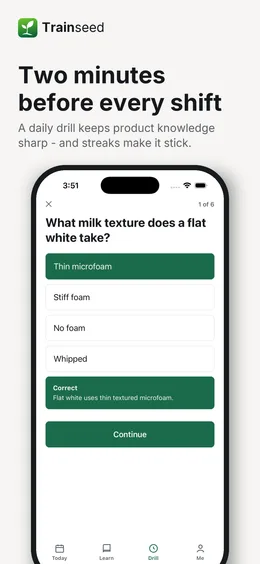 A daily drill question on a phone
