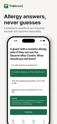 A required allergen question